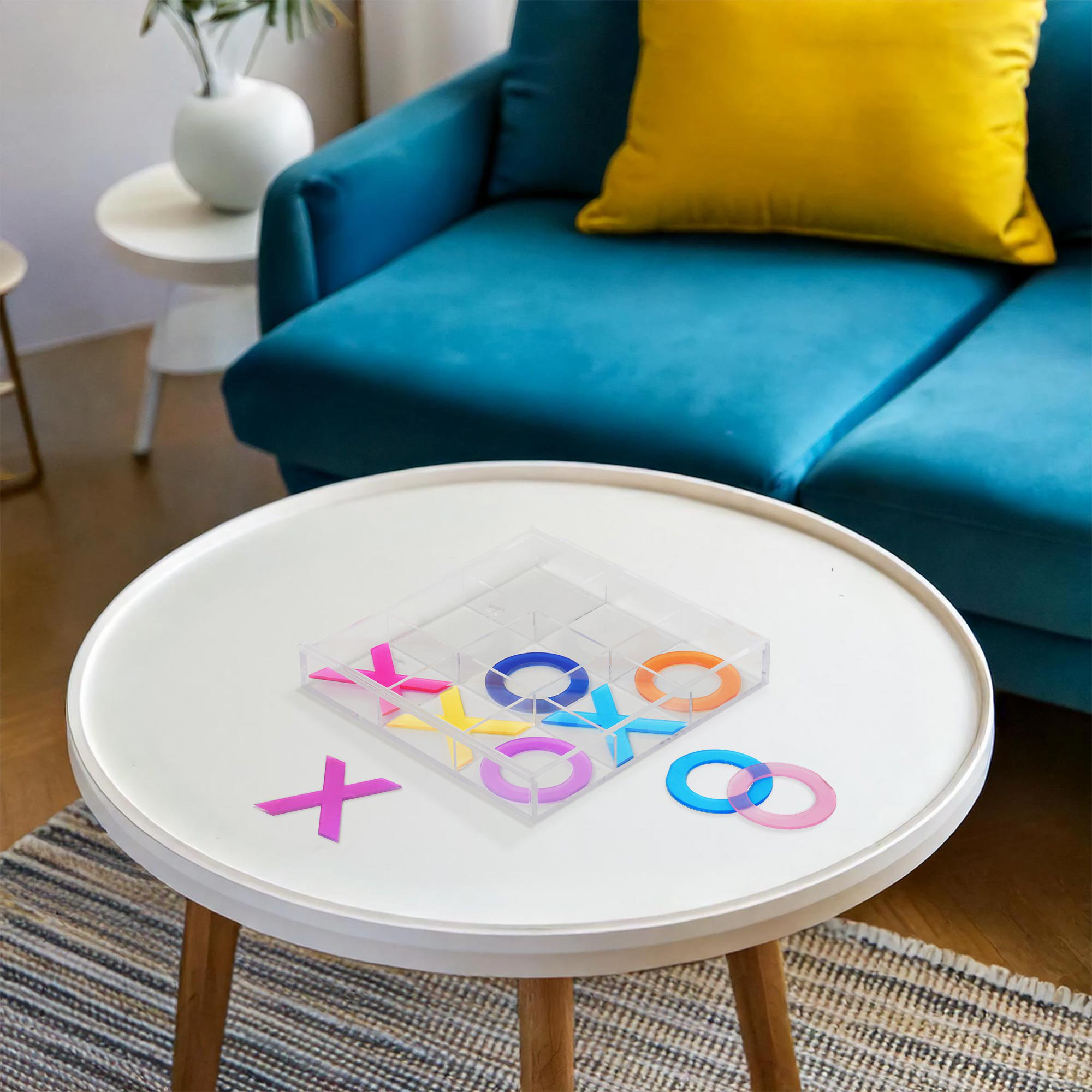 American Art Decor Acrylic Tic Tac Toe Board Game Set X's &amp; O's ...